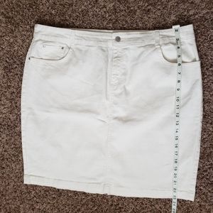 White Charter Club Jean Skirt